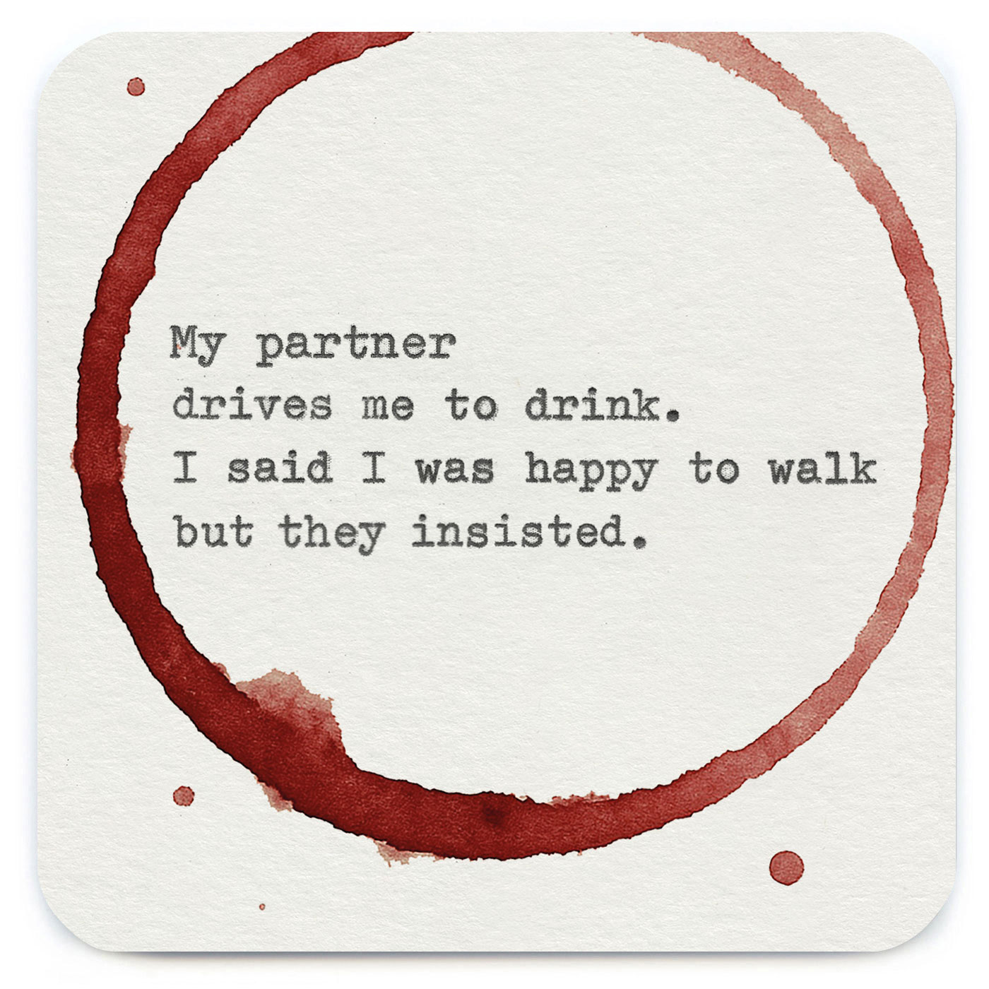 Hayden Kays Coaster Drinks Mat Funny Amusing Design Witty Humour Novelty Gift